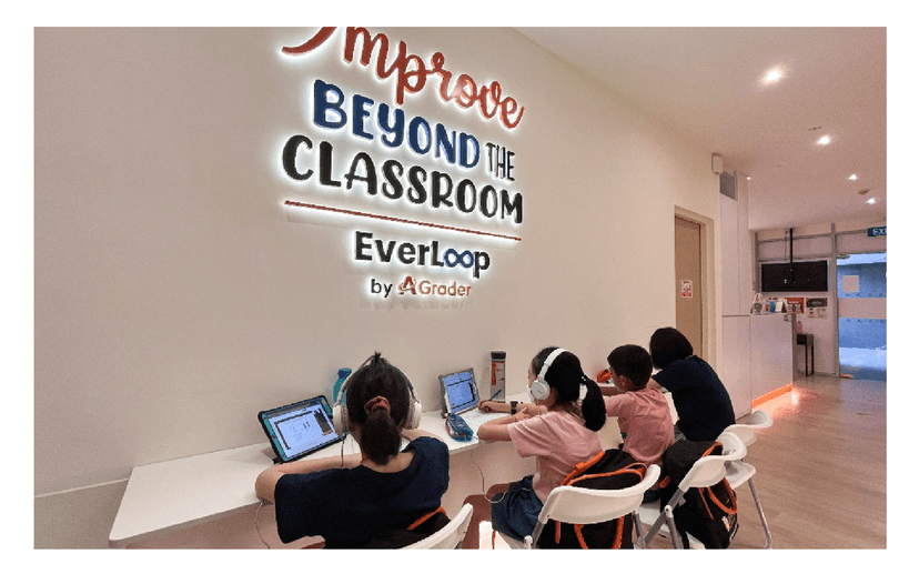 Students learning in modern classroom